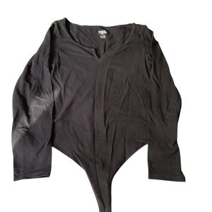 Black Long Sleeve PINK Bodysuit size(M)